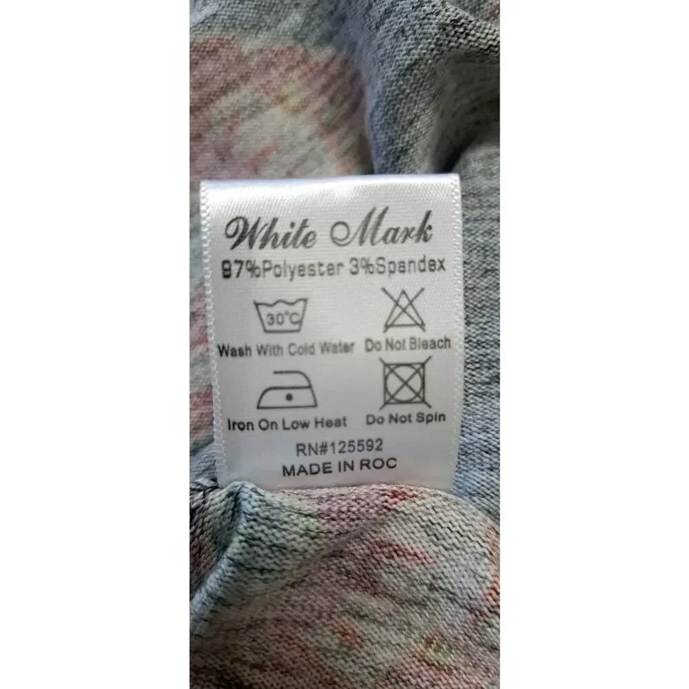 White Mark Boho Dress Womens Large Peasant Colorful Embroidered Paisley Babydoll - Picture 10 of 10